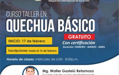 CURSO TALLER QUECHUA BÁSICO