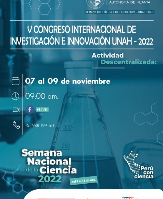 V CONGRESO INTERNACIONAL DE INVESTIGACIÓN E INNOVACIÓN UNAH – 2022